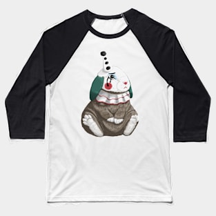 Sad Clown Bunny (blue background) Baseball T-Shirt